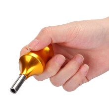 30mm Alloy Non-Slip Tattoo Grip Handle for Coil & Motor Machines – Gold