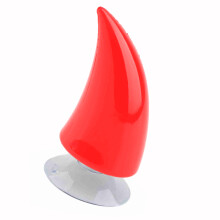 Modischer roter Motorradhelm mit Teufel-Dämonen-Hörnern und Saugnapf-Accessoire
