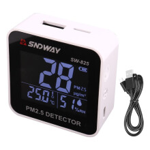 SNDWAY USB Charging PM 2.5 Detector SW-825 Sensor Meter Portable Measuring Device Real Professional Air Monitoring