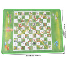 Waschbares 60x45cm Nicht-Woven Schlangenleiter-Schachspielzeug mit Würfeln