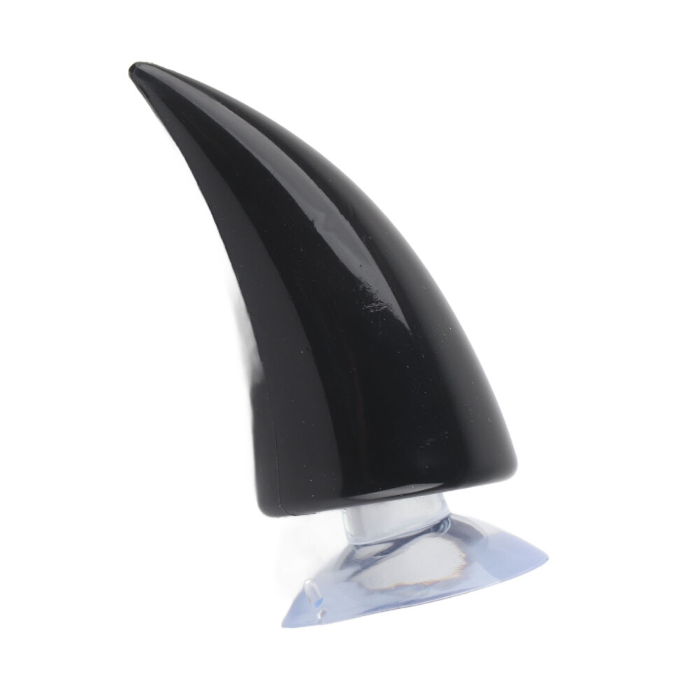 Motorcycle Helmet Devil Horn Sucker Decoration Rubber Accessories Black 3591392408217