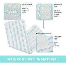 Lot de 2 Balais de Rechange Plats en Microfibre pour Aspirateur pour XL