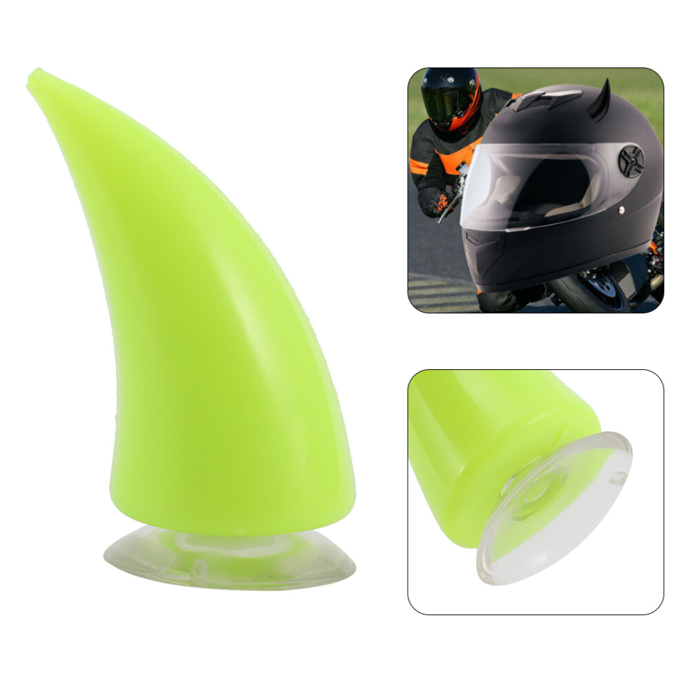 Motorcycle Helmet Accessories Devil Horn With Sucker For Style Green 5021392408194