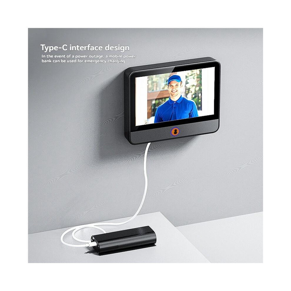 Tuya Wifi 2Mp Doorbell Peephole Eye Viewer Pir Motion Detection Doorbell Door Camera With 4.3 Inch Screen 4712702239218