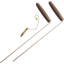 Copper Dowsing Tools with Walnut Handle Dowsing Rods and Pendulum Set for Water Finding Gold Detection Mineral Seeking