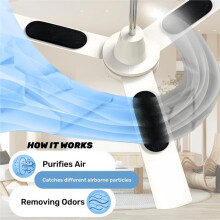 Ceiling Fan Filters for Blades 20 Pcs Activated Carbon Air Filter Easy for Home Office Common Household Contaminants