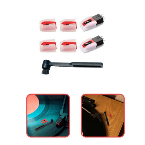 Stylus Needles Vinyl Record Player Ruby Phonograph Needle Turntable Nonmagnetic Set Cleaning Equipment Accessories 1