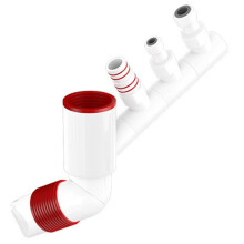 Washing Machine Anti-Odor Floor Drain Pipe 4 Joint 360 Rotation Sewer Pipe Wall Drainage Insect Proof Anti Backflow C