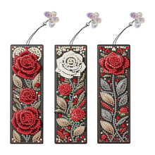 3Pcs Special Shape Diamond Painting Bookmarks with Pendant DIY Diamond Art Bookmarks Kits Gift for Reader Crafts Lovers