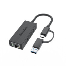 Wavlink USB C to 2.5G Ethernet Adapter 2-in-1 Gigabit Wired Network Card to RJ45 Network Cable Converter for Windows OS