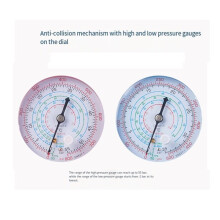 Manifold Gauge Set for AC Systems - Compatible with R22, R410A, R134a, R404A - Auto Refrigerant Diagnostic Tool Kit