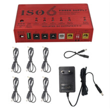 ISO6 Power Supply 7-Channel Musical Instrument Power Supply Separate Short Circuit Protection LED Power Indicator (EU)
