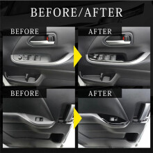 Car Interior Wood Grain Door Armrest Panel Window Glass Lift Button Cover Trim for Noah/ Voxy 90 Series 22