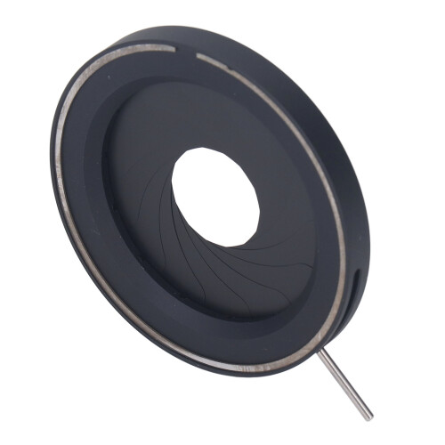 Adjustable Aluminum Alloy Microscope Iris Diaphragm 3-52mm for Camera & Optical Use