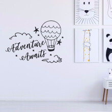 Cute Cartoon Clouds & Balloon Wall Sticker PVC Decor 57x42cm
