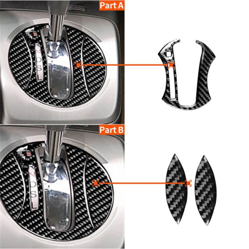 Carbon Fiber Interior Automatic Gear Shift Cover Trim for   8Th 06-11