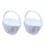 2X Weiss Satin Perlen Hochzeit Blumenmaedchen Korb Bowknot Dekor 1