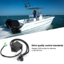 CDI haute performance pour moteur 2 temps, moteur hors-bord, conforme ou supérieur aux spécifications d'origine. Boîtier d'allumage en ABS durable.