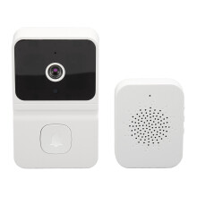 Wireless WiFi Video Doorbell with Night Vision & Motion Detection, White