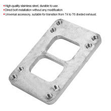 Edelstahl-Turbo- manifoldflansch-Adapter T6 auf T4, geteiltes Abgassystem, 8 Löcher
