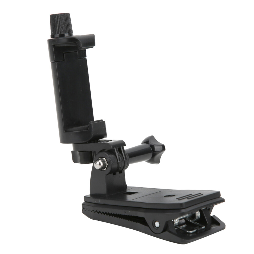 Action Camera Clip Backpack Phone Clamp 360 Rotation Black 4981388348198