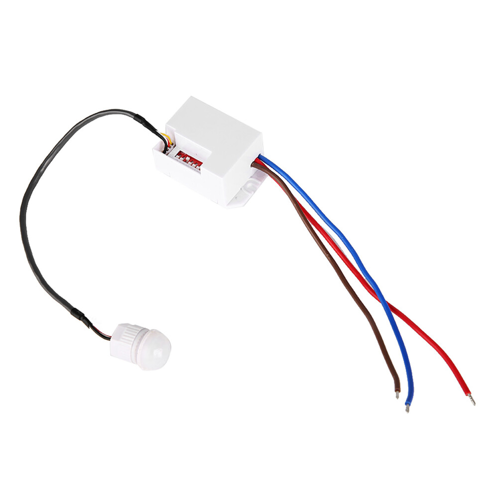 110-240V Mini Adjustable Pir Infrared Motion Switch, White 6941379981283