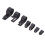 Black Plastic Nylon Cable Clamp Set 200pcs R & P Type Wire Script Fasteners 1