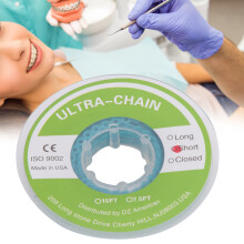 Green Short Orthodontic Elastic Chain Rubber Band Dental Tool Accessory