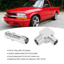 Heater Hose Fitting 3/4in to 5/8in 90 Aluminum Fit Chevy SBC V8