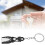 PVC Diving Flipper Shape Key Ring, Black/Blue/White, 16g 1