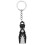 PVC Diving Flipper Shape Key Ring, Black/Blue/White, 16g 2