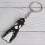 PVC Diving Flipper Shape Key Ring, Black/Blue/White, 16g 3