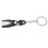 PVC Diving Flipper Shape Key Ring, Black/Blue/White, 16g 5