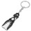 PVC Diving Flipper Shape Key Ring, Black/Blue/White, 16g 9