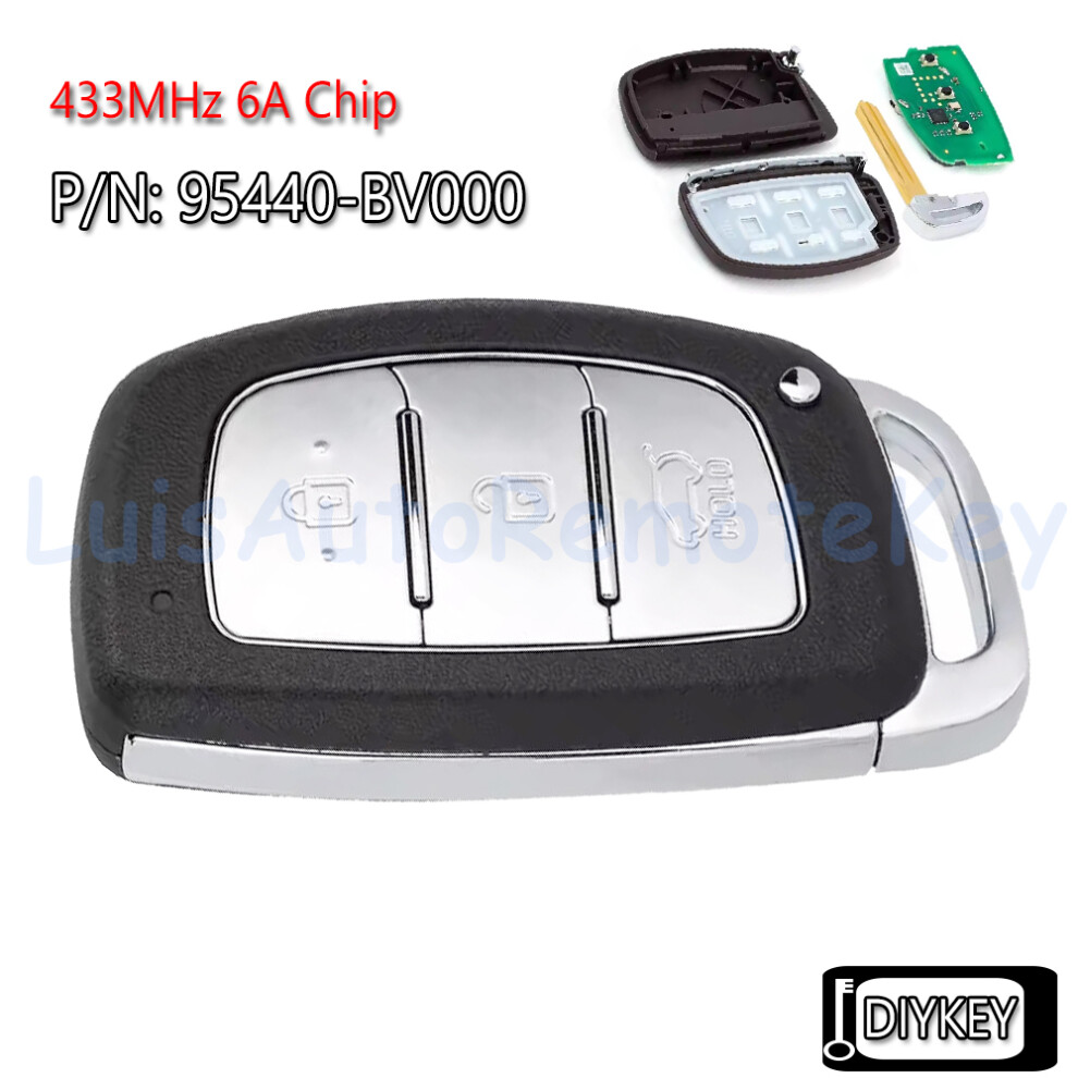 3 Buttons Smart Remote Car Key Fob 433Mhz 6A Chip For Hyundai Creta 2021 P/N: 95440-Bv000 Fcc Id: Syec3fob2003 6935161642292