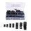 Black Plastic Nylon Cable Clamp Set 200pcs R & P Type Wire Script Fasteners 5