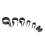 Black Plastic Nylon Cable Clamp Set 200pcs R & P Type Wire Script Fasteners 7