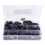 Black Plastic Nylon Cable Clamp Set 200pcs R & P Type Wire Script Fasteners 8