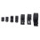 Black Plastic Nylon Cable Clamp Set 200pcs R & P Type Wire Script Fasteners 11