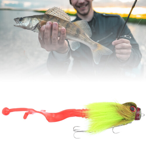 Simulationsfisch-Form Schwimmköder aus Resin, Grün, 101 g, Soft Bait 2
