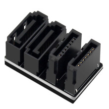 1 Sztuk PodwóJne  7Pin żEńSkie do PodwóJnego 7Pin MęSki Adapter KąTowy 180 Stopni PłYta GłóWna Adapter  do KomputeróW Stacjonarnych SSD HDD