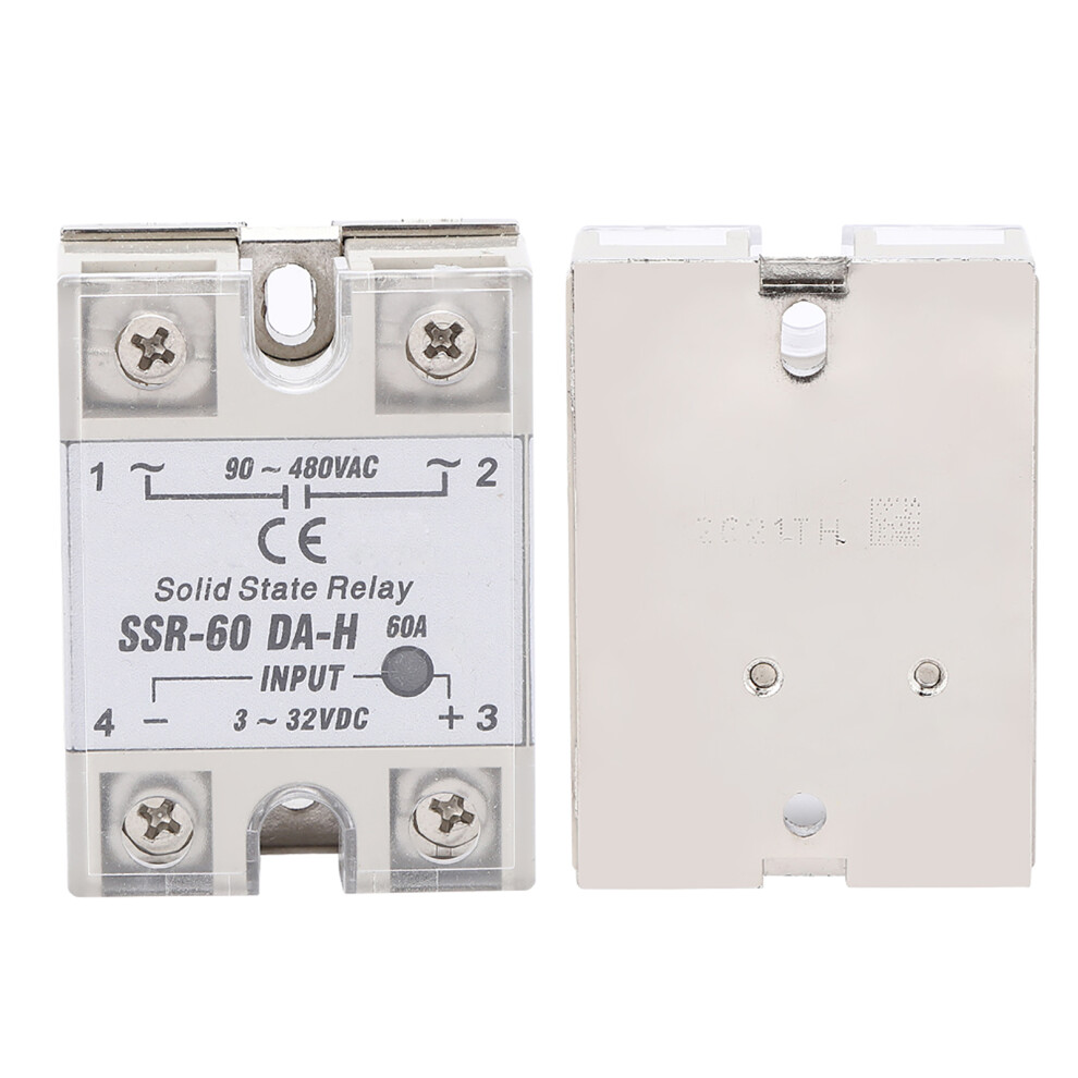 Solid State Relay Dc-Ac Ssr 60A Non-Contact Switch, Bolted Installation 4361392266068