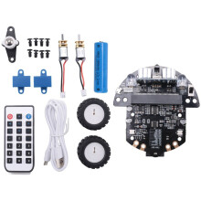 Robot Programmable Robotic Kit Based BBC Microbit V2 and V1 for STEM Coding Education with Chargeable Battery(A)
