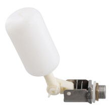 Vanne à Flotteur 1/2", Vanne en Laiton avec Robinet à Bille Flottant en Plastique avec Bras Réglable, Remplissage Automatique pour Abreuvoir