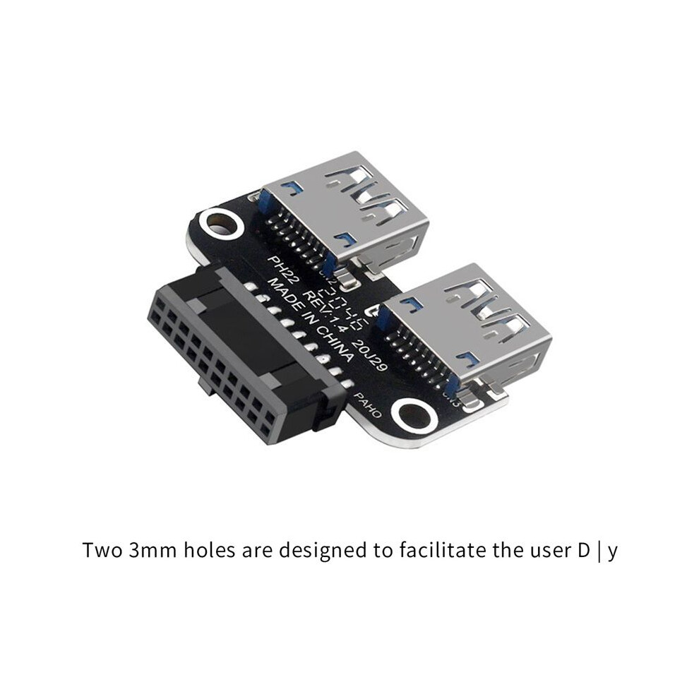 2Pcs Usb 3.0 Motherboard Adapter Usb 3.0 19 20 Pin Female To Dual Usb 3.0 A Female Internal Header Adapter Converter 6032848735985