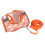 Breathable Adjustable Reflective Pet Harness Leash for Small Medium Cats Orange S 4