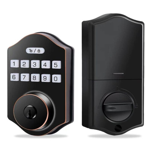 Keyless Entry Door Lock, Electronic Deadbolt with Keypad, Auto Front Door Lock, 100 Users Codes with Anti-Peeking 1