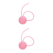 2Stk Papierseil Katzenspielbälle Rosa Mit Glocken Ersatz Für Kratzbaum