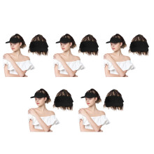 5Pièces Casquette Baseball Perruque Synthétique Queue Multi