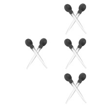 8Pcs Kitchen Liquid Dropper Tpr+pp Grey with Measuring Scale for Sauce